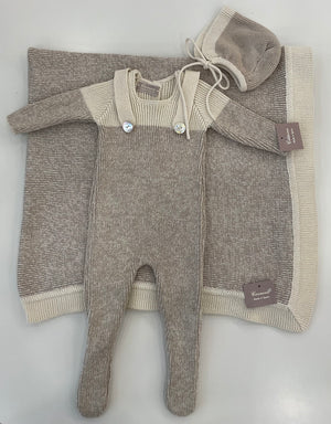 Baby Boy Layette Set | Oat With Cream | Carmina | AW26