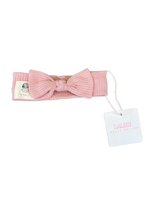 Baby Headband | Ribbed Bow | Pink | Lalou