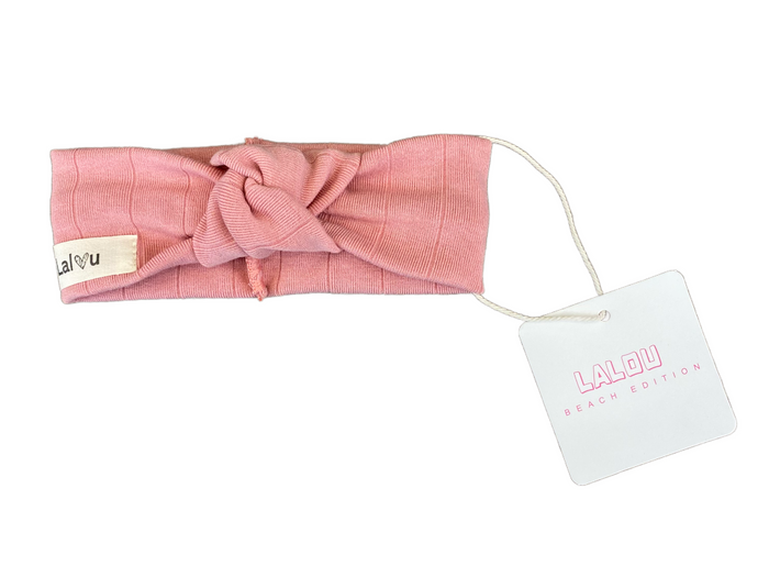 Baby Headband | Wide Rib Knot | Pink | Lalou