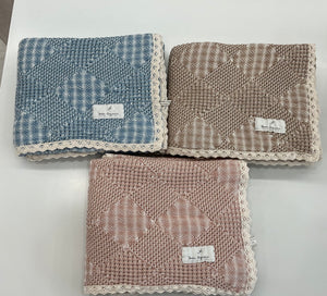 Baby Boy Blanket | Plaid Blanket | Taupe Patchwork | Bebe Organic | AW26