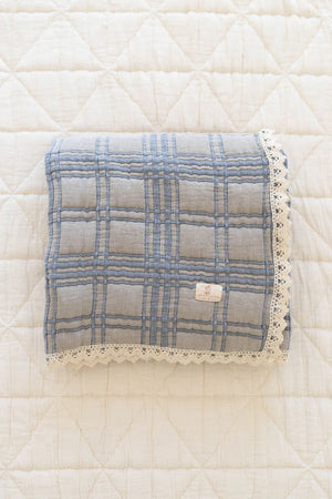 Baby Boy Blanket | French Plaid Quilt | Bluebelle | New Grain | AW26