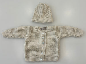 Baby Boy Knit Cardigan + Hat  | Butter | Carmina | AW26