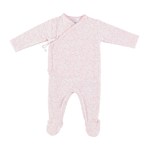 Baby Girl Layette Set | Idra Wrap | Pink Leaves | Bebe Organic | AW26
