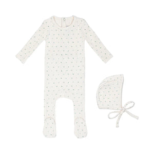 Baby Boy Footie + Hat | Petal Pointelle Floral | Ivory | Minilabel | SS26