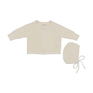 Baby Neutral Jacket Set | Knit | Winter White | Mema Knits | SS26