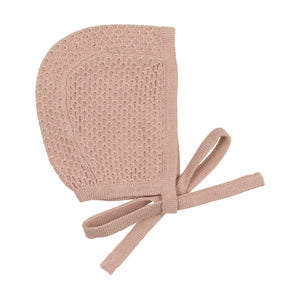 Baby Girl Footie + Hat | Knit Wrap Pointelle | Rose | Lil Legs | AW23
