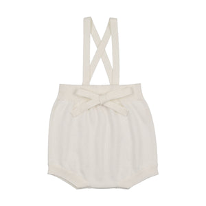 Baby Neutral Suspender Bloomers | Knit | Cream | Peluche | SS26