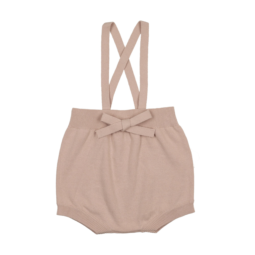 Baby Girl Suspender Bloomers | Knit | Rose | Peluche | SS26