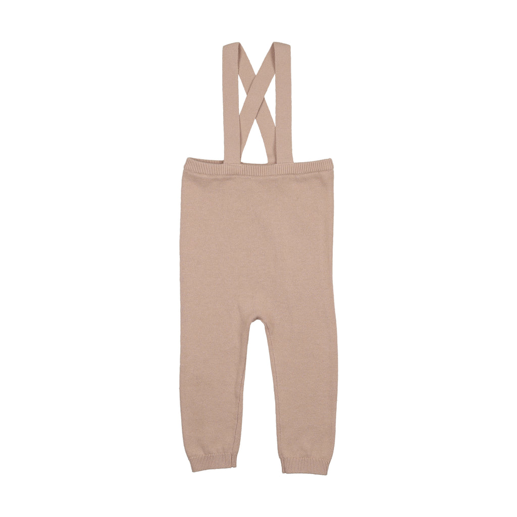 Baby Girl Knit Suspender Leggings | Knit | Rose | Peluche | SS26