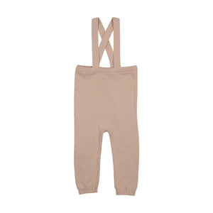 Baby Girl Knit Suspender Leggings | Knit | Rose | Peluche | SS26