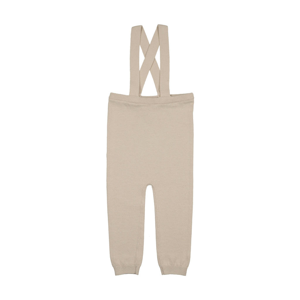 Baby Boy Knit Suspender Leggings | Knit | Stone | Peluche | SS26
