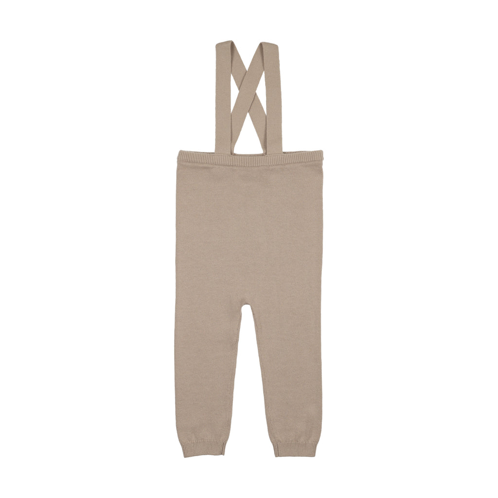 Baby Boy Knit Suspender Leggings | Knit | Taupe | Peluche | SS26
