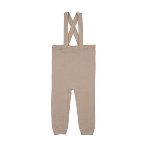 Baby Boy Knit Suspender Leggings | Knit | Taupe | Peluche | SS26