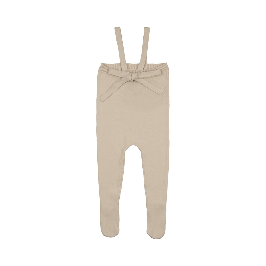 Baby Boy Knit Suspender Overalls | Knit Tied | Stone | Peluche | AW26