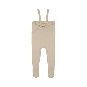 Baby Boy Knit Suspender Overalls | Knit Tied | Stone | Peluche | AW26