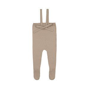 Baby Boy Knit Suspender Overalls | Knit Tied | Taupe | Peluche | AW26