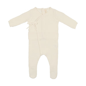 Baby Boy Layette Set | Knit Wrap Pointelle | Cream | Lil Legs | AW23