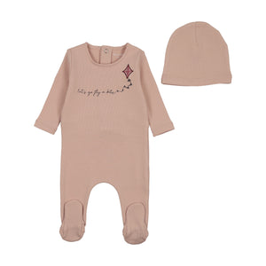 Baby Girl Footie + Hat | Let's Go | Rose | Bee and Dee | SS26