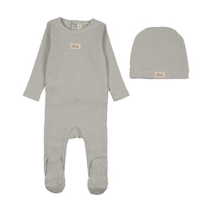 Baby Boy Footie + Hat | Striped Bebe | Light Blue | Lil Legs | AW26