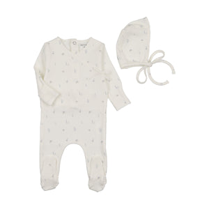 Baby Boy  Footie + Hat | Little Bundles | Ivory | Bee and Dee | AW25