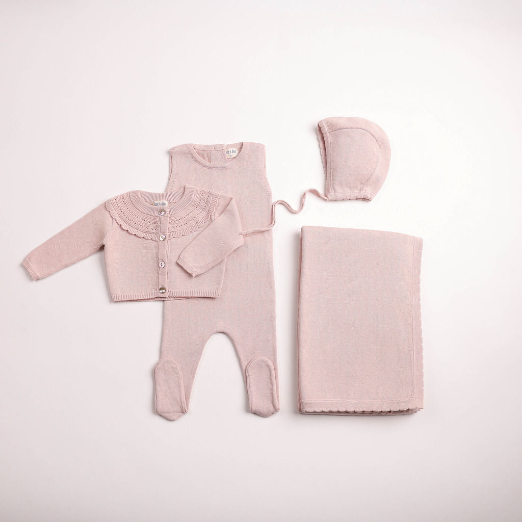 Baby Girl Layette Set | Little Loom Knit | Caramel | Bee Dee | AW26