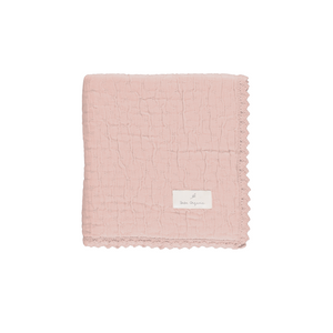 Baby Girl Blanket | Lumi Blanket | Chenille Dusty Rose | Bebe Organic | AW26
