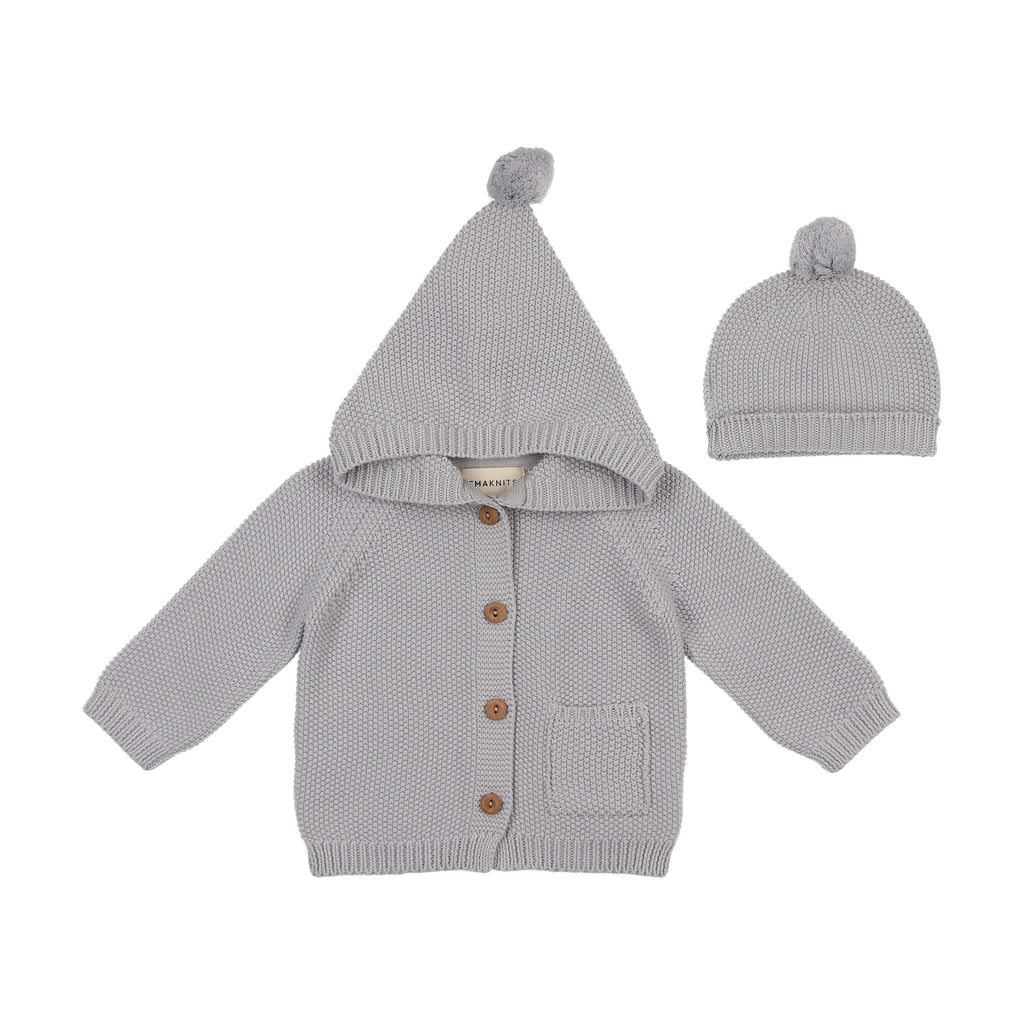 Baby Boy Sweater Set | Light Blue | Mema Knits | SS25