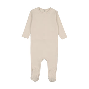 Baby Neutral Footie | Pointelle Base For Knits | Ivory | Mema Knits | AW25