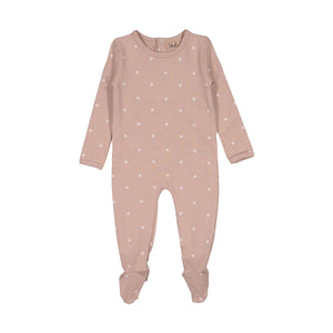Baby Girl  Footie | Flower | Mauve | Ladida | AW23