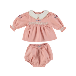 Baby Girl Outfit Set | Margot | Dusty Rose | Bebe Organic | AW26