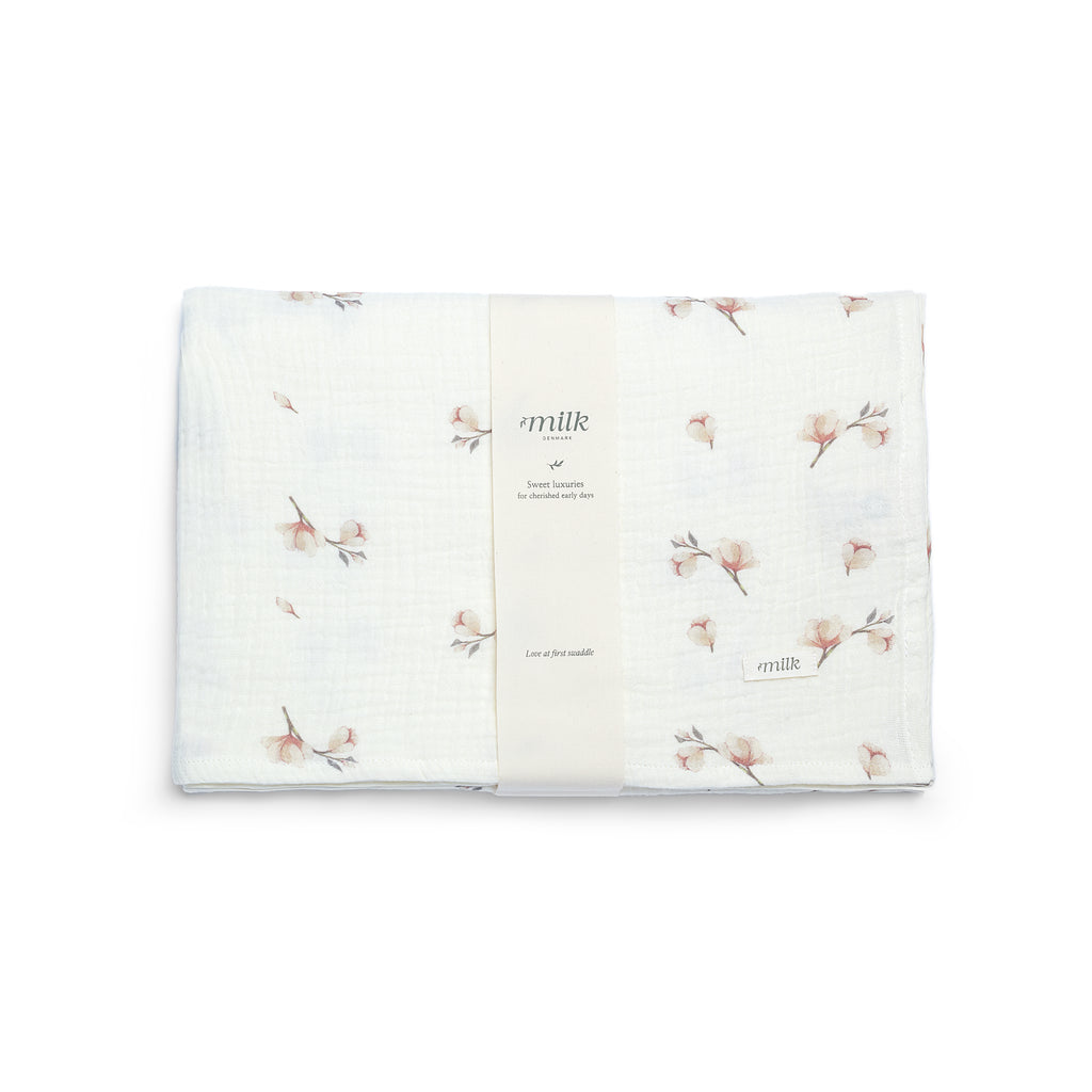Muslin Swaddle |  Blossom Ivory | SS26 | Milk Denmark