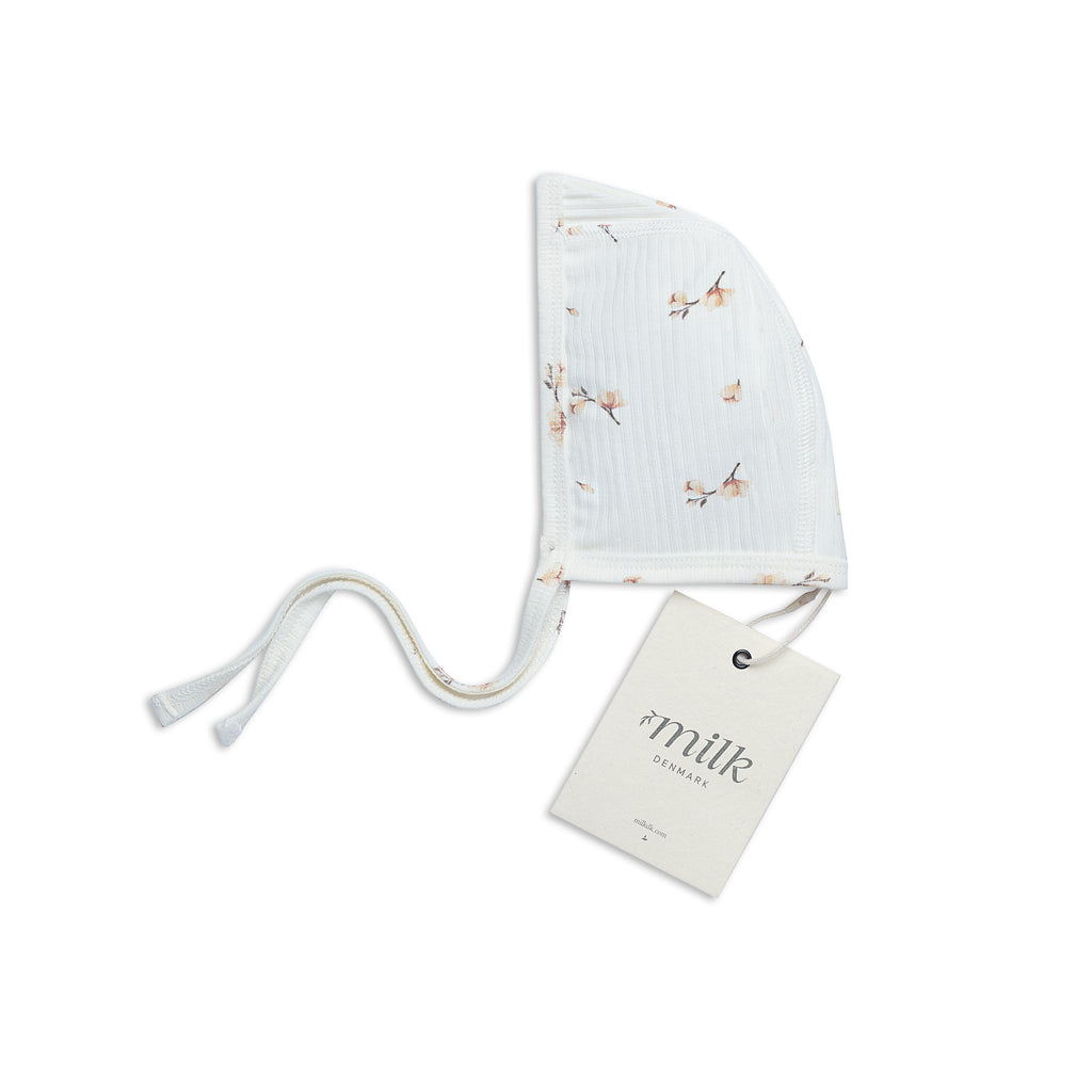 Baby Bonnet | Round Blossom Ivory | SS26 | Milk Denmark