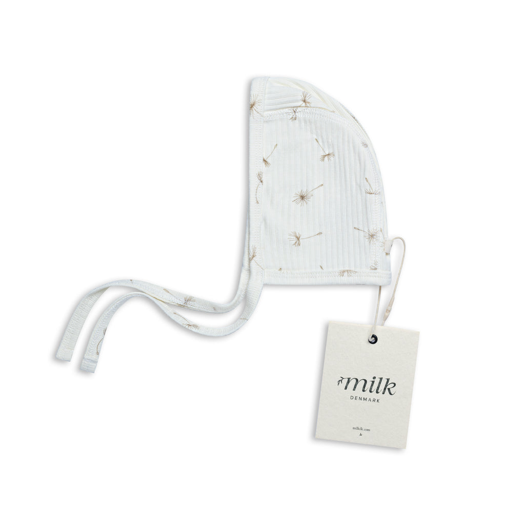 Baby Bonnet | Round Wildflower Ivory | SS26 | Milk Denmark
