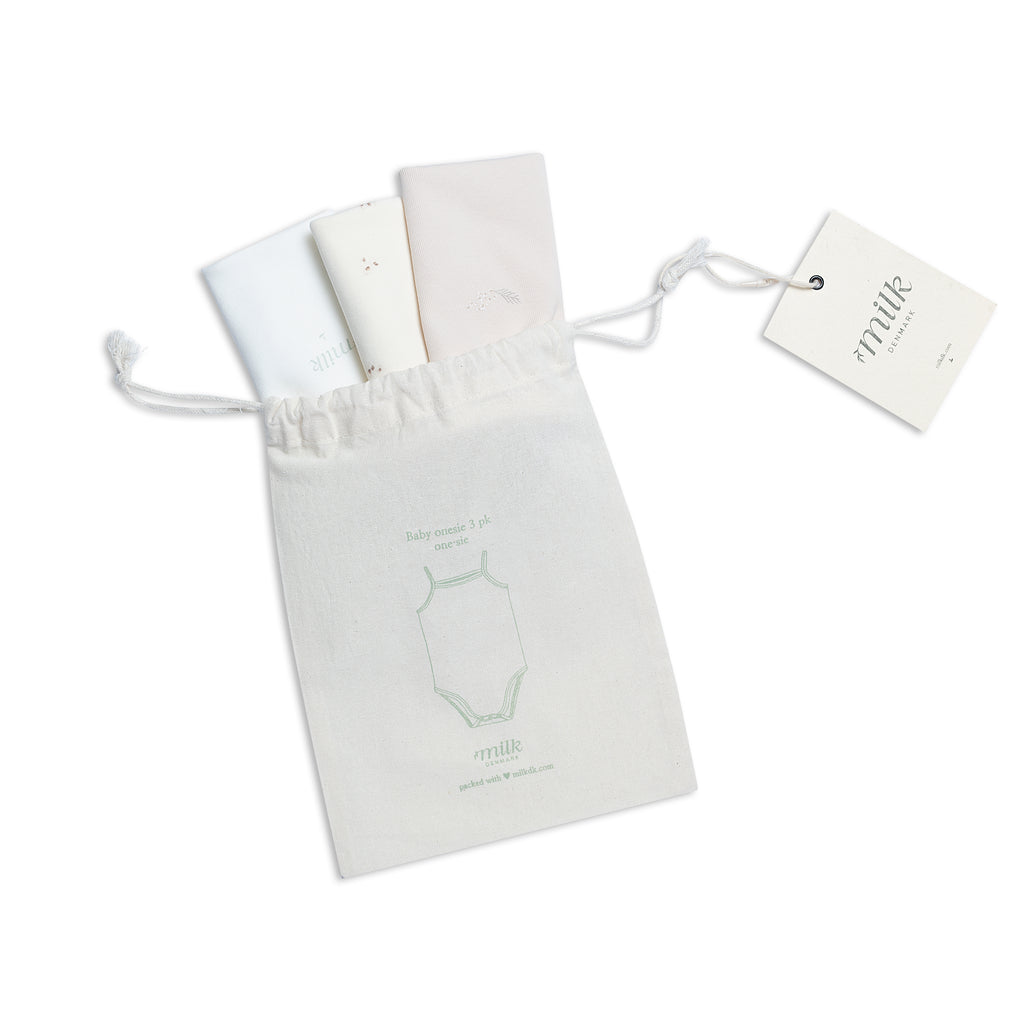 Baby Girl Undershirt Onesie | 3 Pak | Nude Pink | SS26 | Milk Denmark