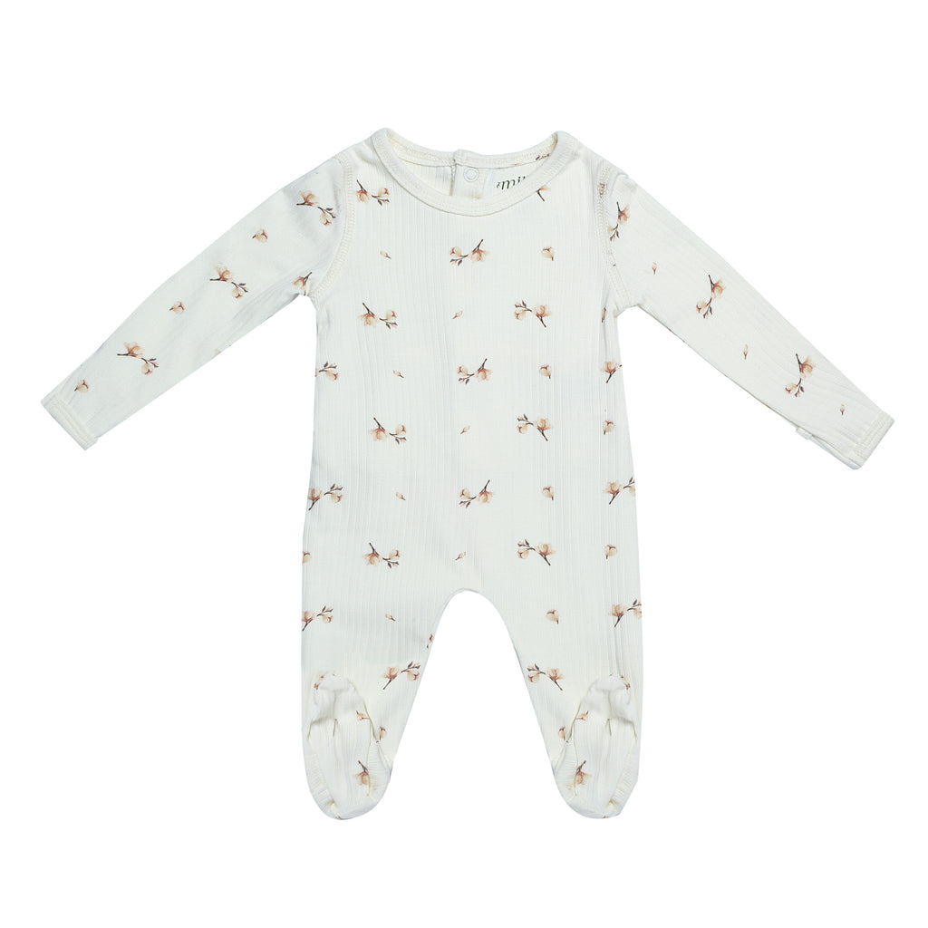 Baby Girl Footie |  Blossom Ivory | SS26 | Milk Denmark