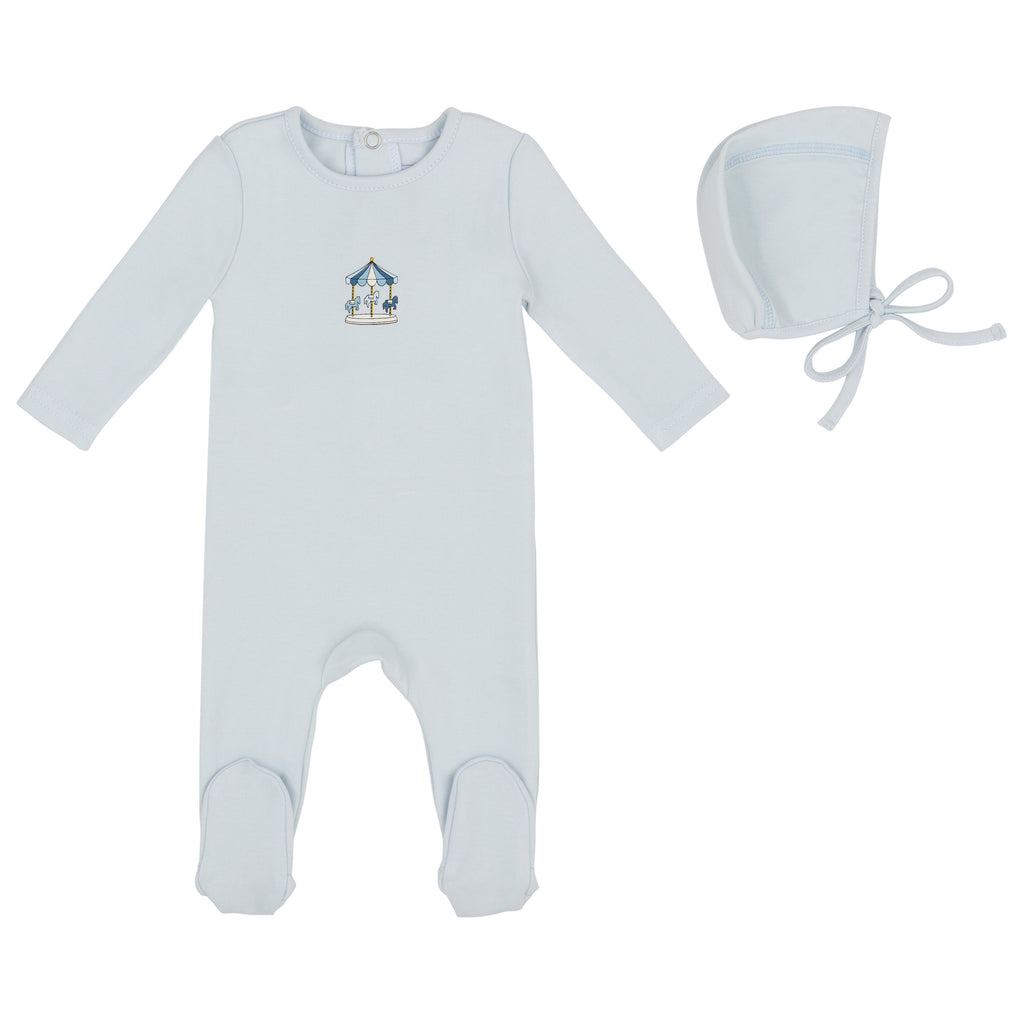 Baby Boy Footie + Hat | Mini Merry | Light Blue | Minilabel | SS25
