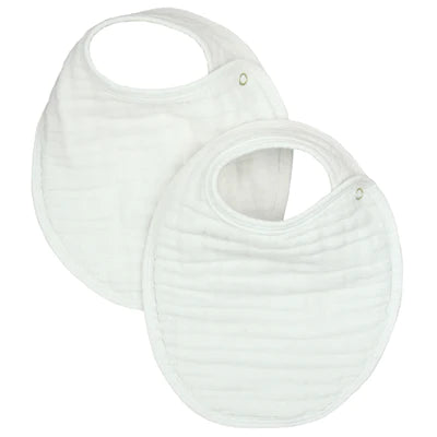 Baby Bib | Cloud Muslin |  White | Lou Lou and Co.