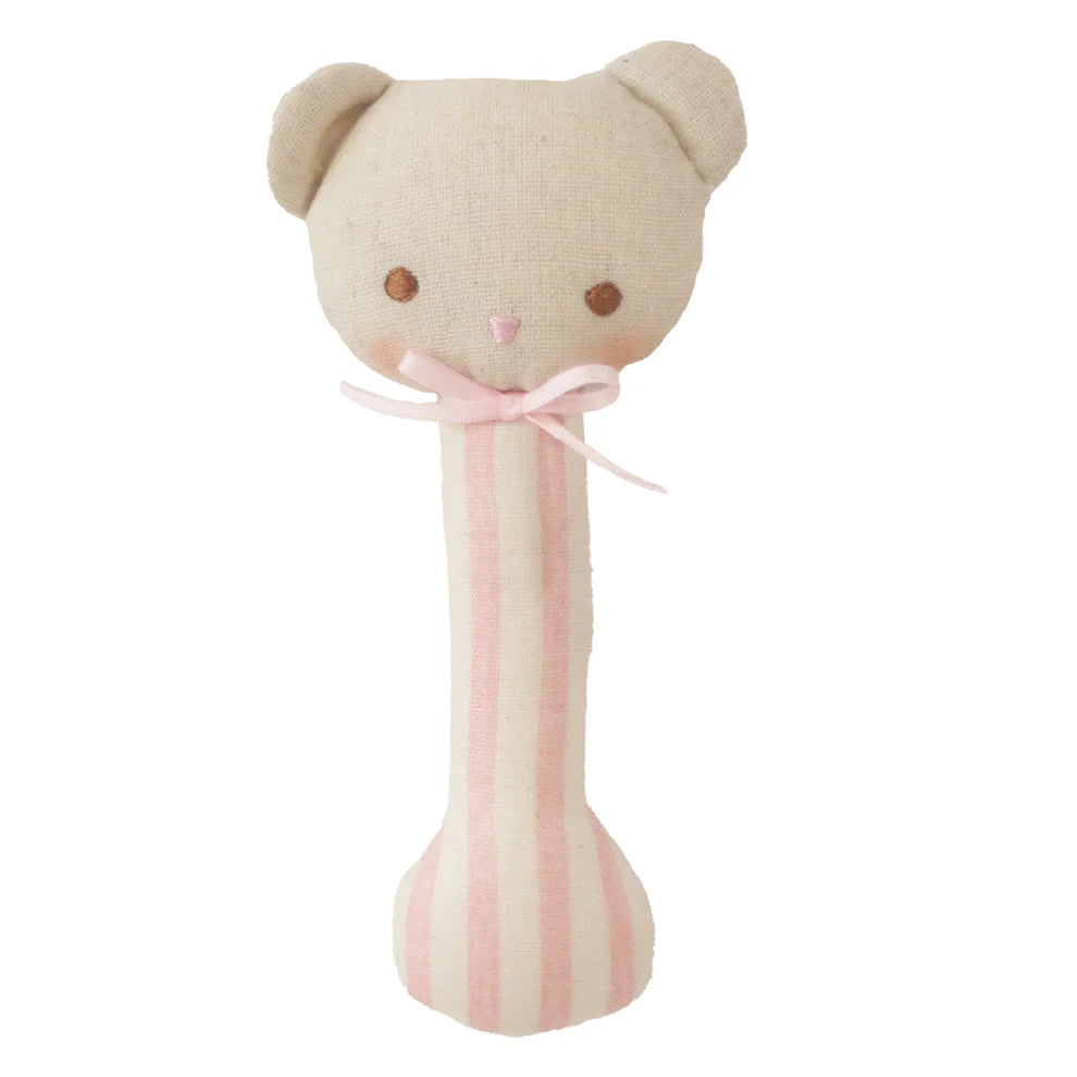 Stick Rattle | Ted- Pink Stripe | Alimrose