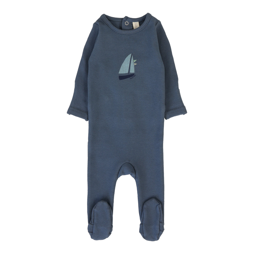 Baby Boy Footie | Nautical Graphic |  Off Navy | Lil Legs | SS26