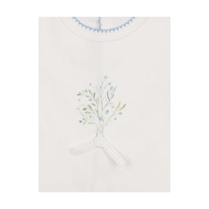 Baby Boy Footie + Hat | Nature's Touch | Ivory & Blue | Mon Tresor | SS25