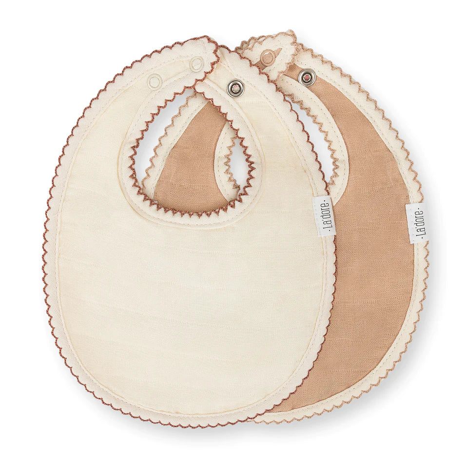 Baby Neutral Muslin Bib | 2 Pack | Neutral | Adora