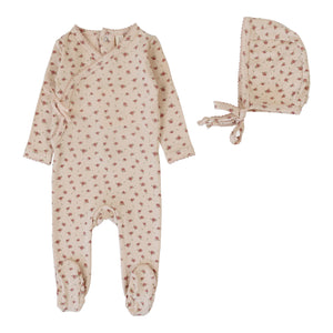 Baby Girl Footie + Hat | Printed Wrapover | Petal | Lil Legs | SS26