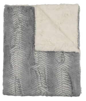 Baby Boy Blanket | Feather Powder and Natural | Peluche