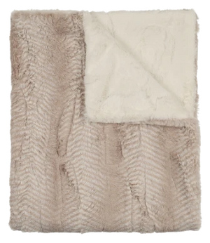 Baby Boy Blanket | Feather Beige and Natural | Peluche