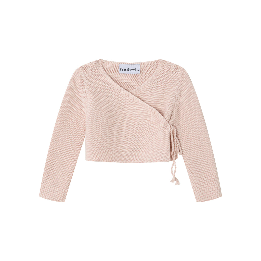 Baby Girl Cardigan | Wrap | Pink | Minilabel | AW26