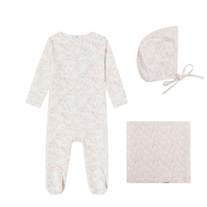 Baby Girl Layette Set | Toile Butterfly | Pink | Minilabel | AW26
