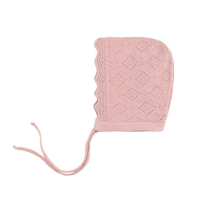 Baby Girl Footie + Hat | Pointelle Knit | Pink | Ely's & Co. | AW23