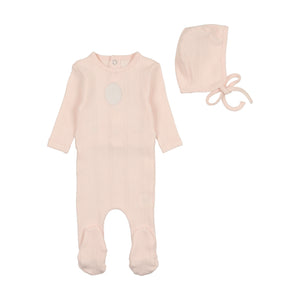 Baby Girl Layette Set | Pointelle Engraved Plaque | Blossom Pink | Bee and Dee