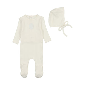 Baby Neutral Layette Set | Pointelle Engraved Plaque | Snow White | Bee and Dee