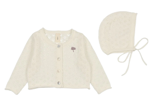 Baby Girl Cardigan & Hat | Keepsake Pointelle | SS26 | Milk Denmark